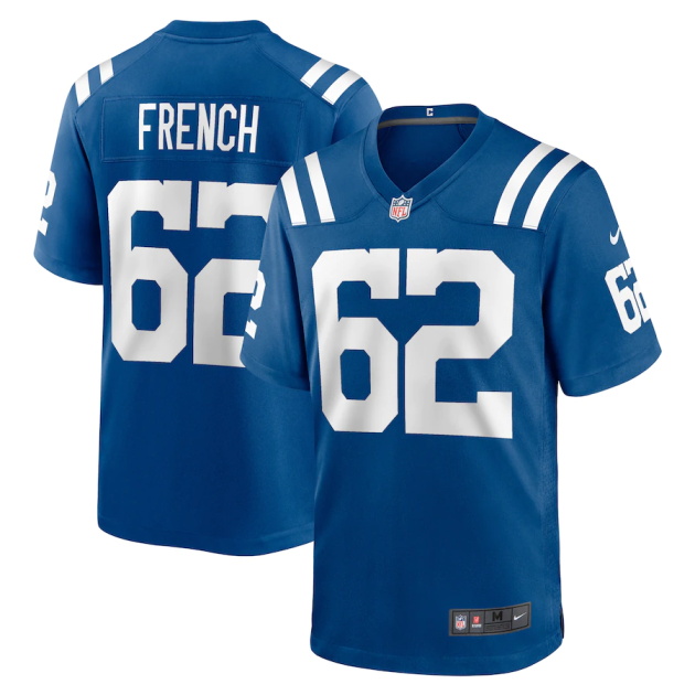 mens nike wesley french royal indianapolis colts game player jersey